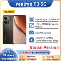 realme P3 5G Global Version Smartphone Snapdragon 6 Gen 4 120Hz AMOLED Display 50MP AI Camera 45W Fast Charge 5260mAh Battery