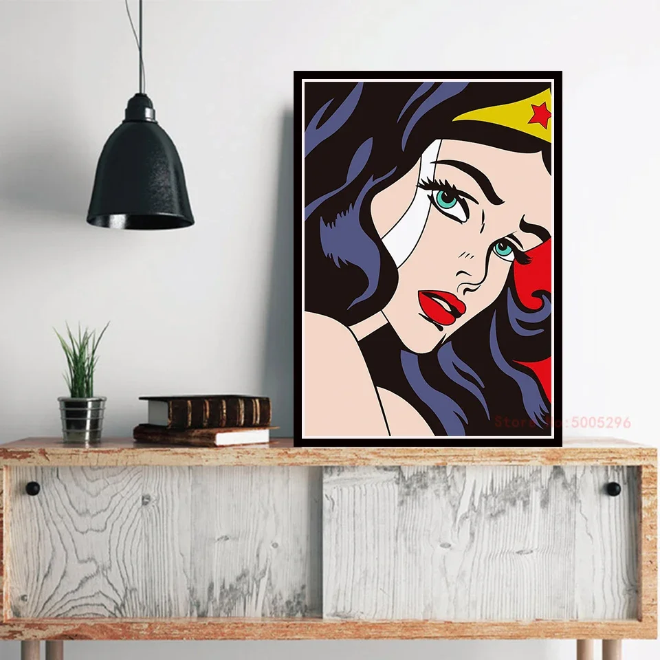 Artwork Roy Lichtenstein Poster Art Painting Canvas Wall Pictures For Hallway Home Decor schilderij obrazy