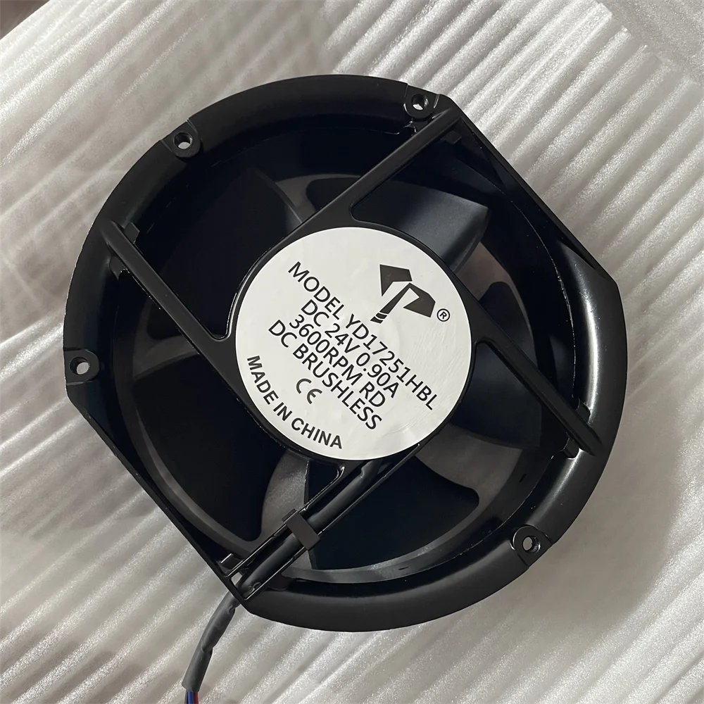 YD17251HBL 172mm DC24V Axial Cooling Fan 0.90A for Inverter UPS Communication Cabinet