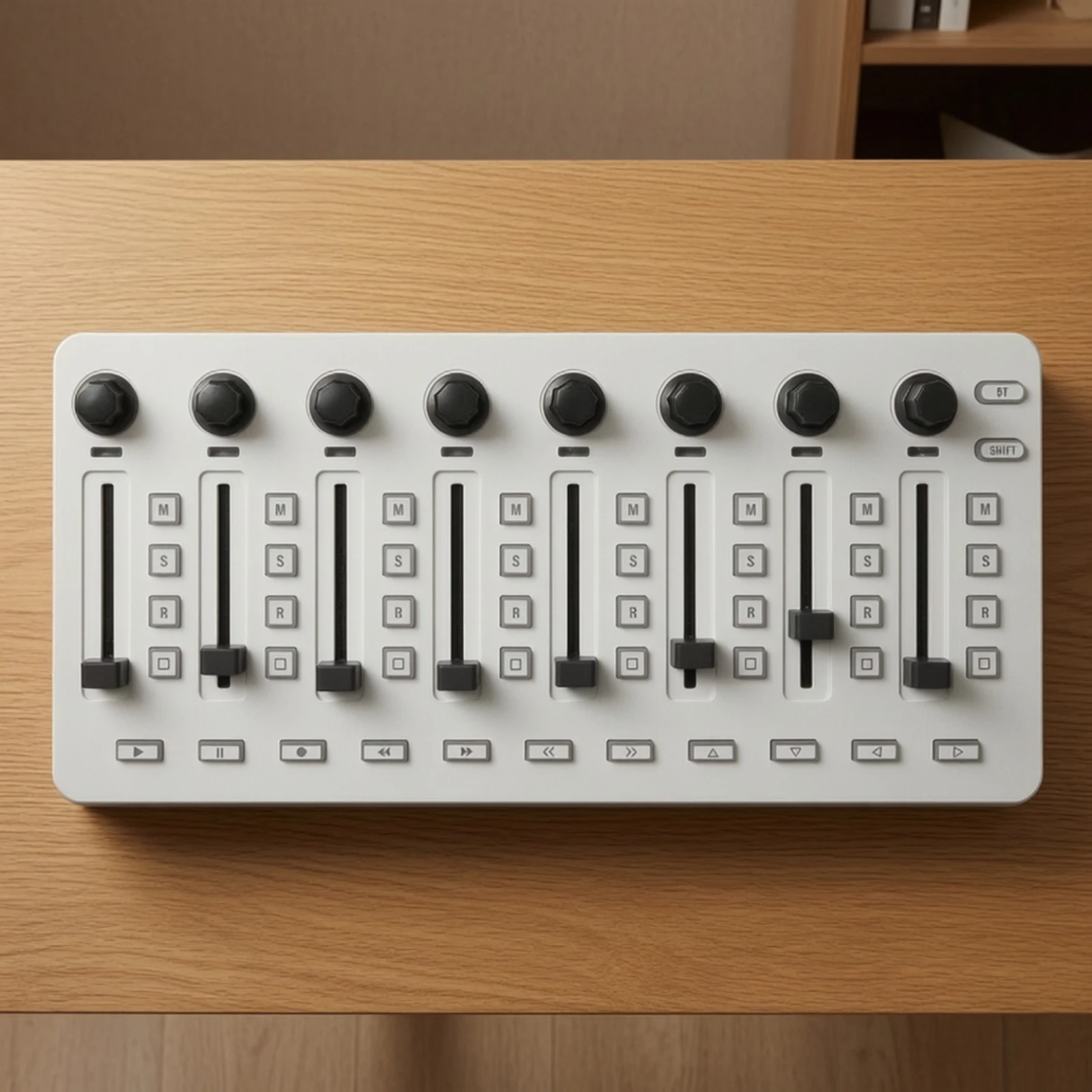 MIDI Controller with Faders Desktop USB MIDI Fader Controller Control Surface Multi-Channel Mixing Console Plug-and-Play