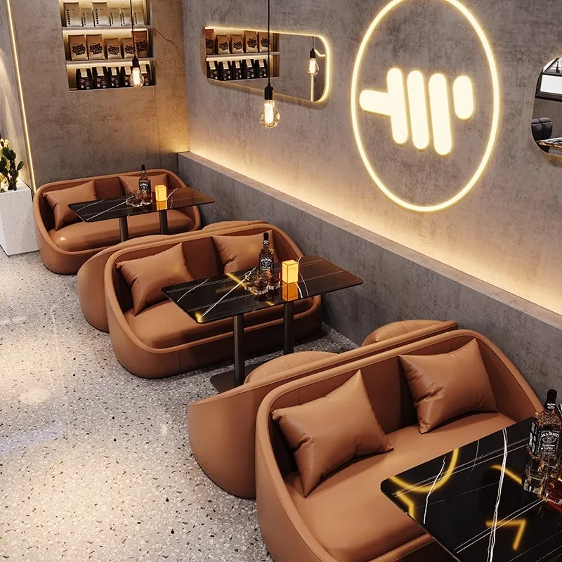 Customized Private KTV Sofas,Commercial Reception Booths Coffee Shops Tables and Chairs, ソファ