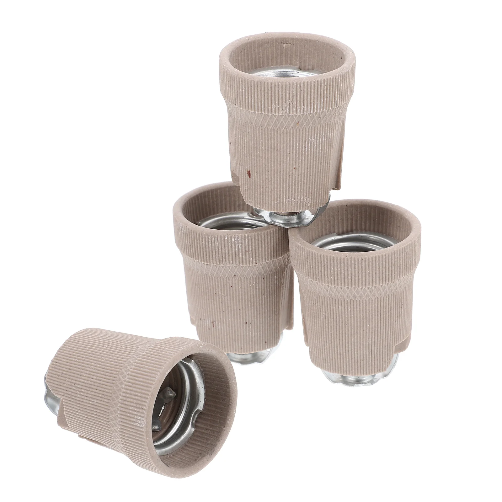 

4Pcs Ceramic Light Bulb Socket E27 Base Screw Type Lamp Holder for Ceiling Mounting Easy Installation Bulb Base