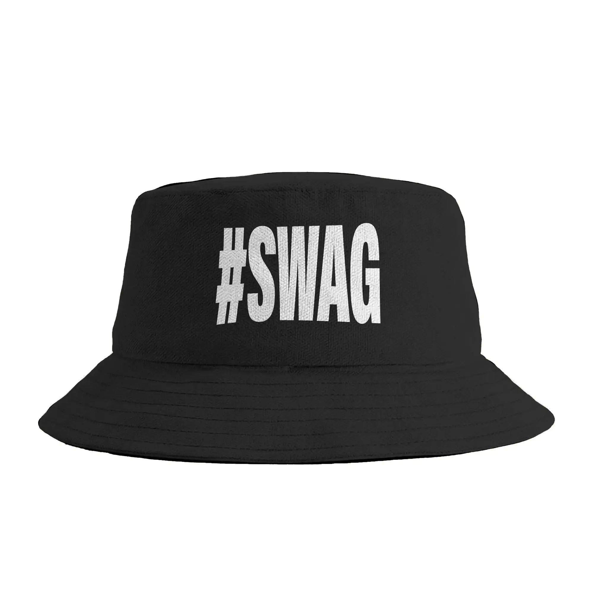 Hashtag Swag Bucket Hat Summer  Casual Fisherman Hats For Women Portable Travel Hiking Caps Hawaii Graphic Sun Hats