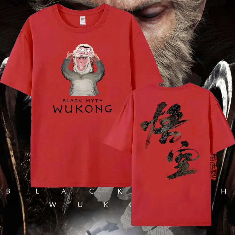 Destiny Man T-shirt Black Myth Wukong RPG Men's Role-playing Game Tshirt High Quality Print Tee 6 Eared Macaque Cartoon Tshirts