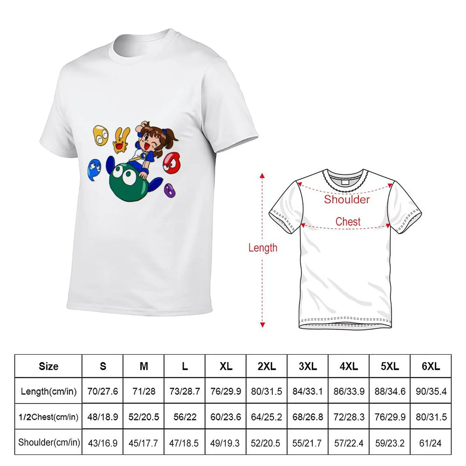 New Puyo Puyo FC Cover Redraw (90sthetic) T-Shirt man clothes vintage t shirt graphic t shirt sweat shirts, men