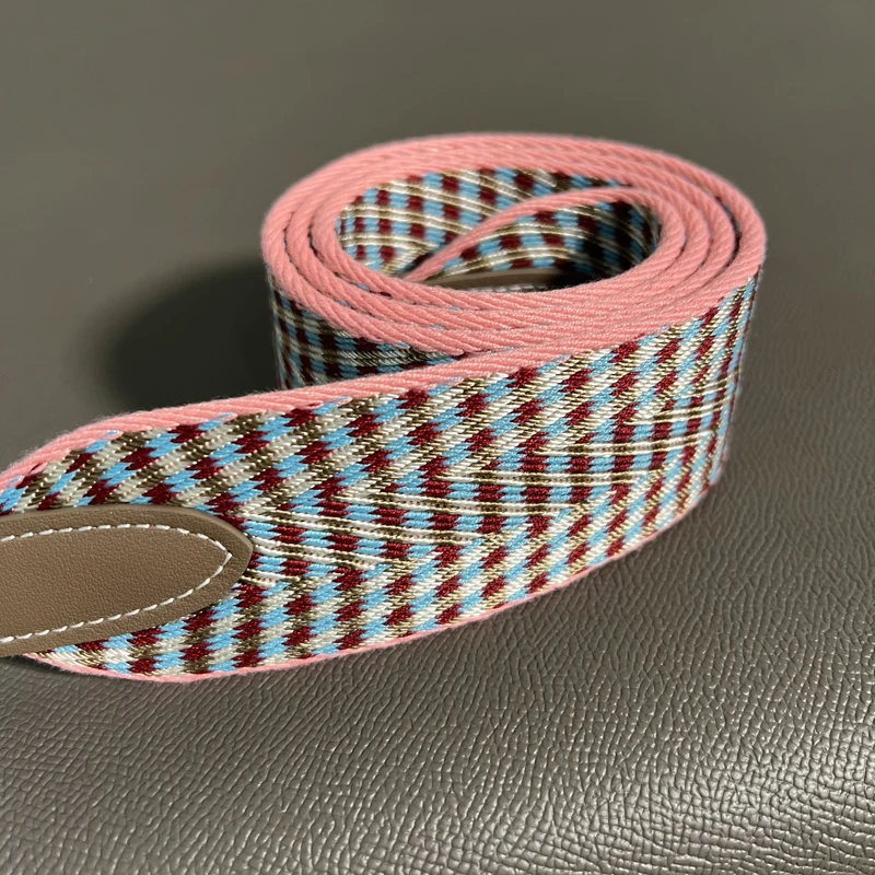 5cm Wide Canvas belt Steel Buckle Genuine Leather Hand Sewn Suitable For Kelly Bags, Shoulder Straps, Bag Accessories