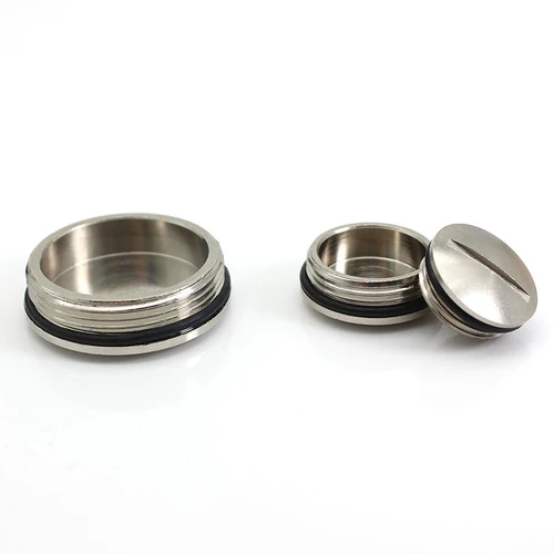 Imagen 2 del producto 1 Uds. 5 uds. Muestra de latón redondo y sello en forma de cabeza Hes tapón ciego de Metal agujeros de bobinado de hilo Kit de tapa eléctrica