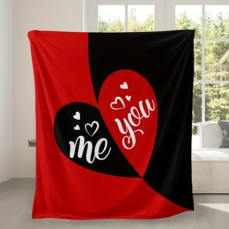 Black and red combination color digital-printed polyester velvet flannel cover blanket Fleece soft sofa cover blankets for beds
