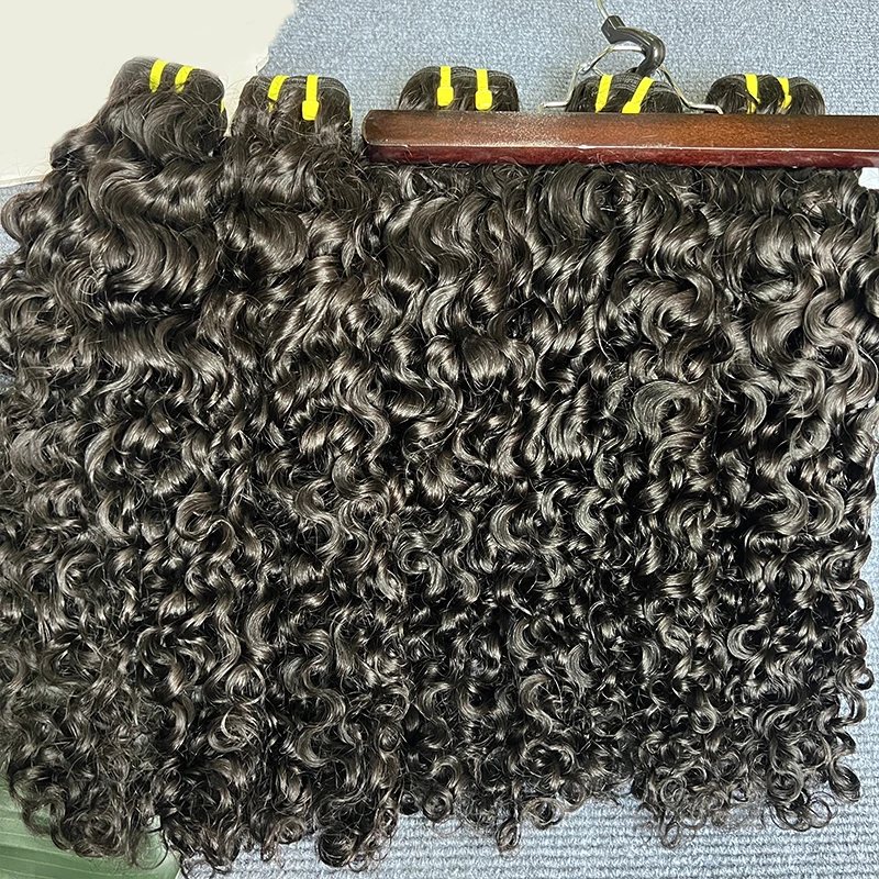 Burmese Curly Raw Virgin Hair Bundles Thick 100% Unprocessed Human Hair Extensions Vietnamese Wavy Bouncy Double Weft Full Head