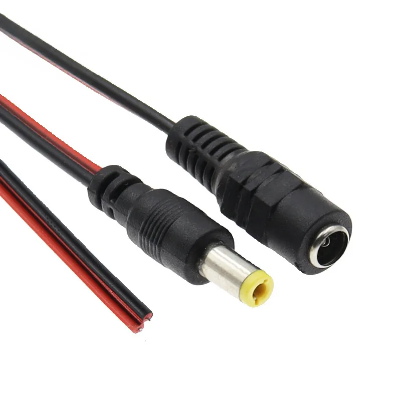 1/5/10piece 5V 12V Male Female DC Power Connector 5.5x2.1mm Wire Cable Plug Adapter for TV Camera 5050 2835 LED Strip Tape Light