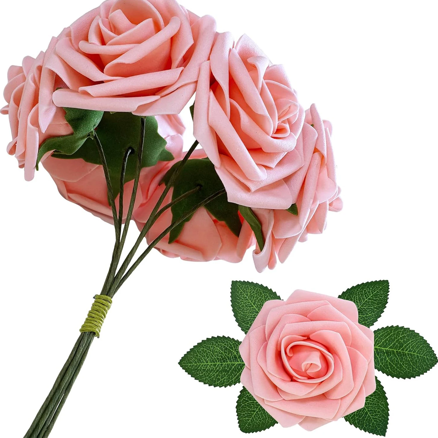 

25Pcs Artificial Flowers PE Foam Rose Festival Wedding Bridal Bouquet Wreath Home Yard Garden Table Room Decor Accessory Hotsale