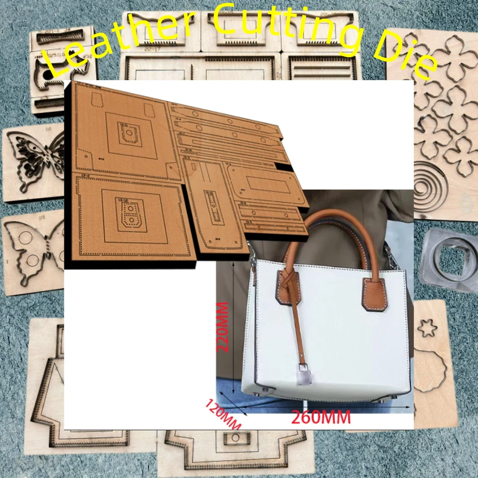 XF251 Leather Wooden Cutting Mold For Long Handbag & Wallet, Manual Hand Cutter Professional Leather Craft Tool
