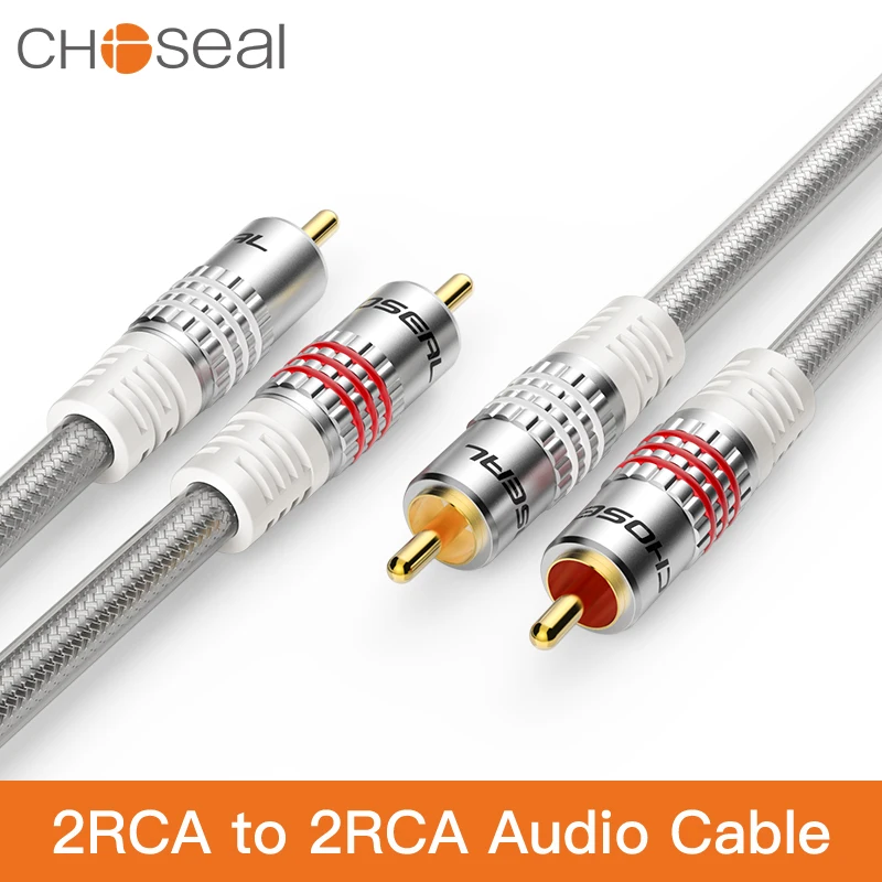 CHOSEAL 2RCA to 2RCA Male to Male Audio Cable For TV DVD player Amplifier Speaker Gold-plated RCA Jack