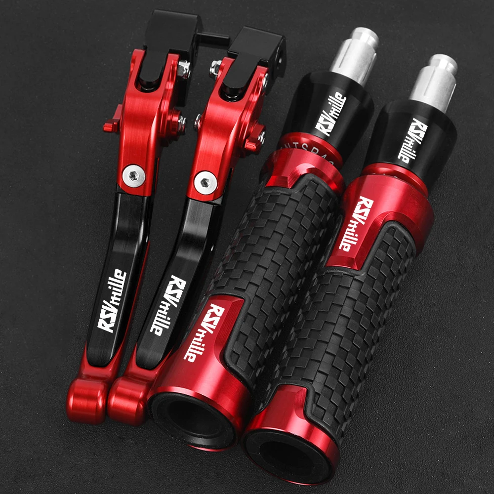 Motorcycle Brake Clutch Levers Handlebar grips Handle ends For Aprilia RSV 1000 R Mille RSV1000 R Mille 2004 2005 2006 2007 2008