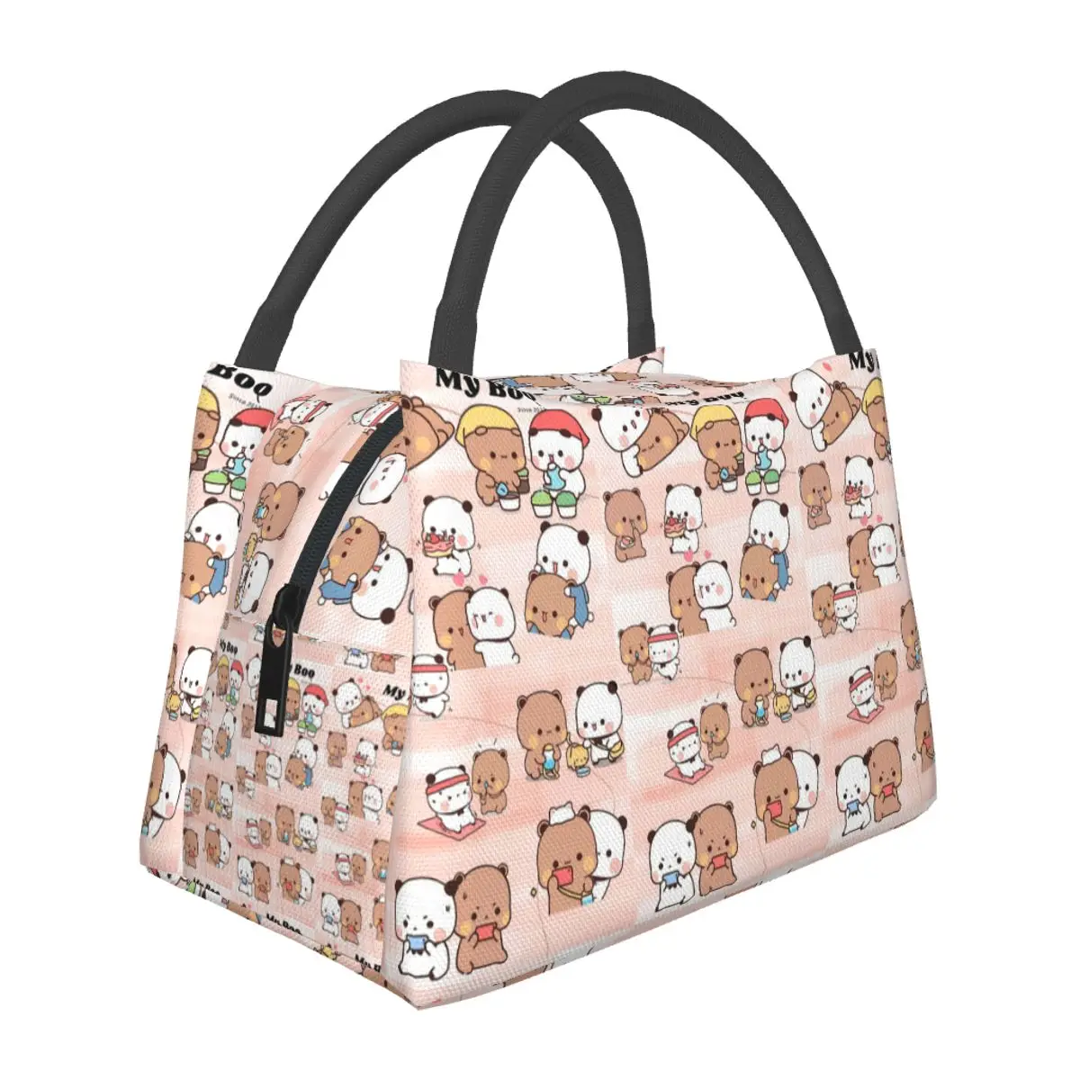 Bubu Dudu Panda Bears Cartoon Insulated Lunch Bag for School Picnic Storage Food Boxes Container Cooler Thermal Lunch Box Tote