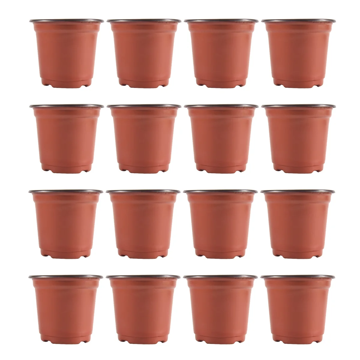 200Pcs 4 inch Plastic Flower Seedlings Nursery Supplies Planter Pot/Pots Containers Seed Starting Pots Planting Pots