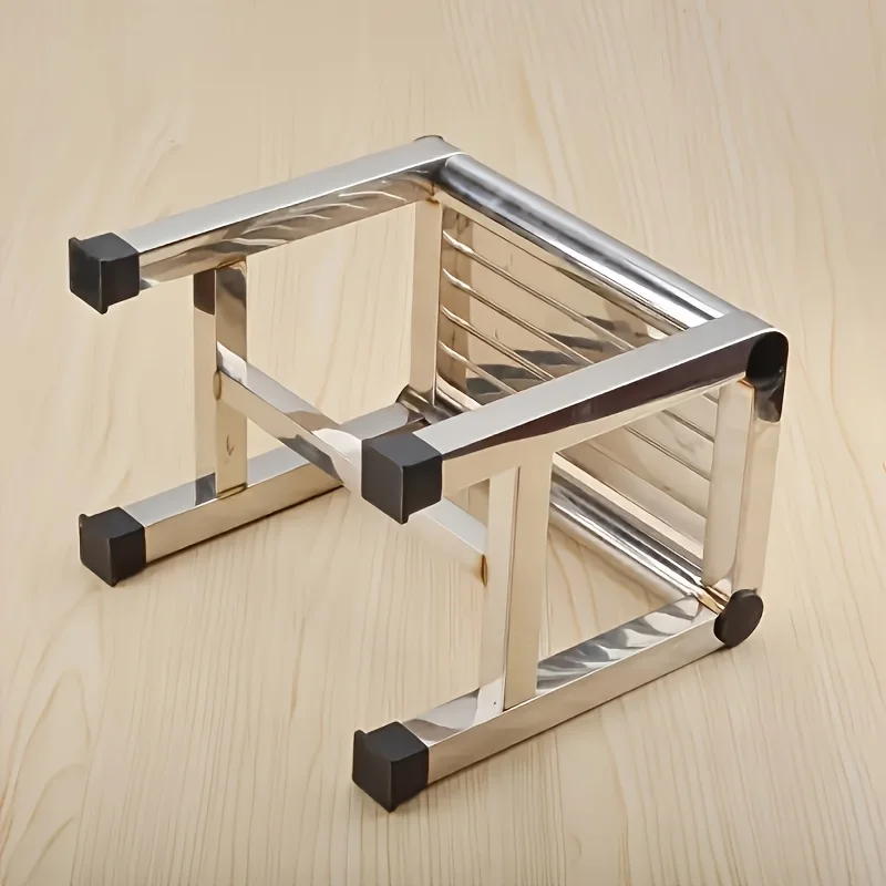 Multi Functional Stainless Steel Stool - Durable Thick & Sturdy Stool, Ideal for Living Room, Bathroom, Kitchen, Corridors image 2
