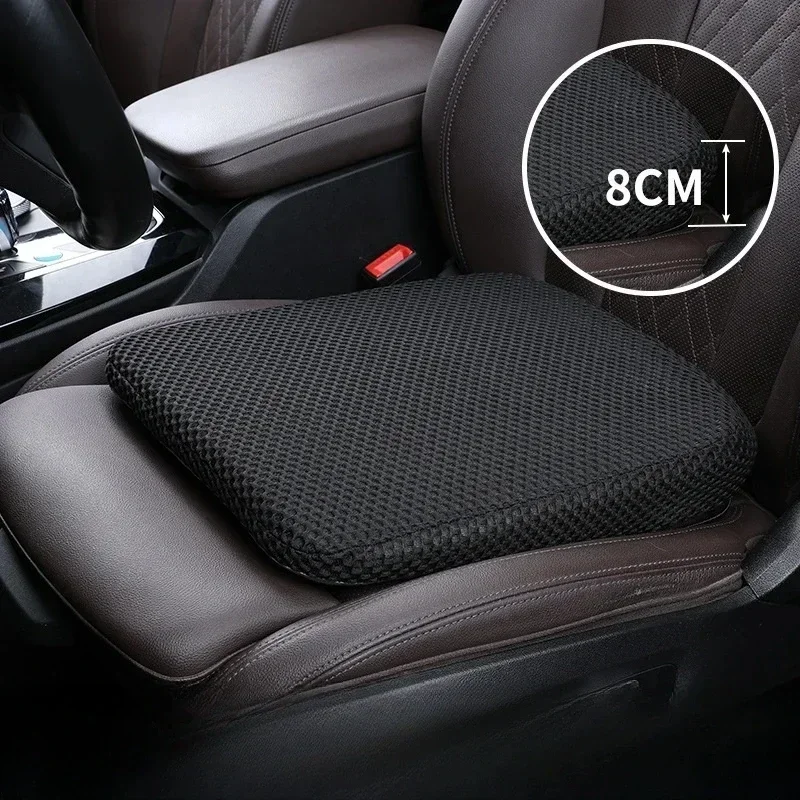 Beveled Design 8cm Car Seat Height Pad Thickened Memory Foam Car Seat Cushion Anti-Slip Leveling Pad for Sedentary Car Drivers