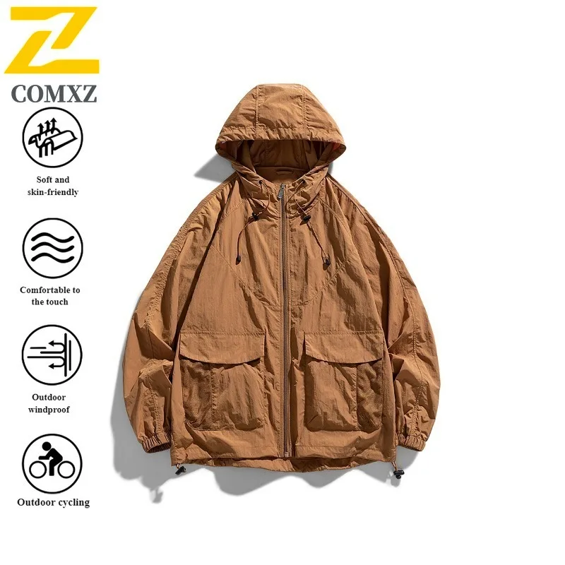 سترة بغطاء للرأس للحماية من أشعة الشمس UPF50+ من Forest Style للجنسين معطف جلد من الحرير الجليدي الأصلي للرياضات الخارجية والملابس الواقية من الشمس #4