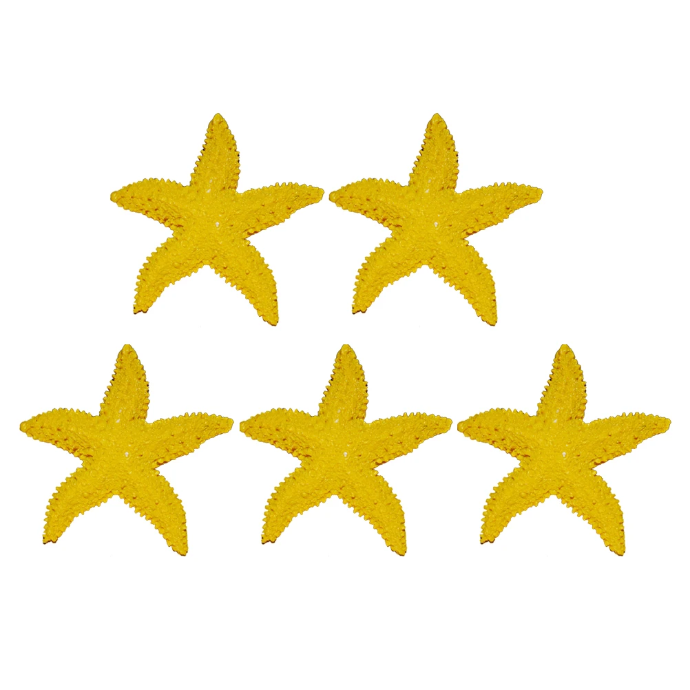 

5pcs Fish Tank Decorations Resin Sea Star Aquarium Pentagram Ornament Safe Eco Friendly Reusable Pet Supplies