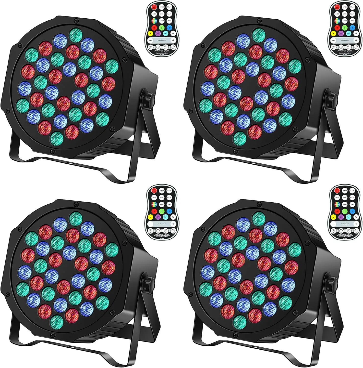 قابلة للشحن الاسمية يمكن أضواء U`King اللاسلكية LED Uplights بطارية تعمل بالطاقة Uplighting RGB 36 واط المرحلة الإضاءة للمناسبات DJ ديسكو #1