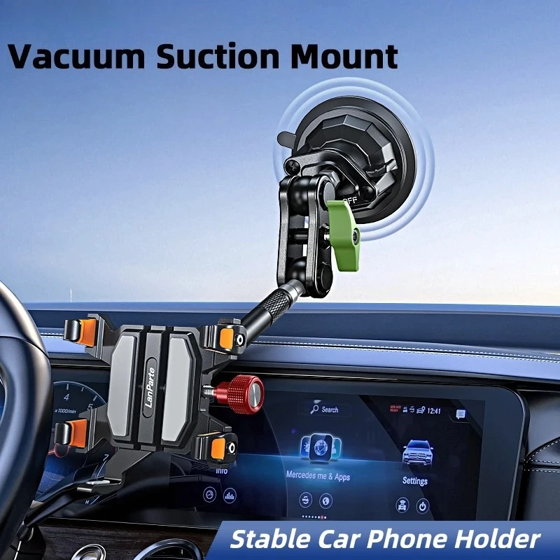 Five-Claw Metal Car Phone Holder Vacuum Adsorption Off-Road Vehicle Phone Bracket for 6.1-7.2 Inch Smartphones