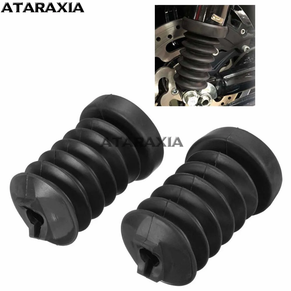 Motorcycle Rear Fork Cover Gaiter Gator Boot Rubber For 1997-2013 Harley Touring Electra Glide Shocks Absorber