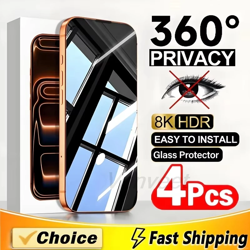 

1-4PCS Anti-Spy Temered Glass For Samsung A55 5G A56 5G A36 5G A17 A07 A52 A51 A50 A53 A15 A16 A73 A05 Screen Protector Privacy