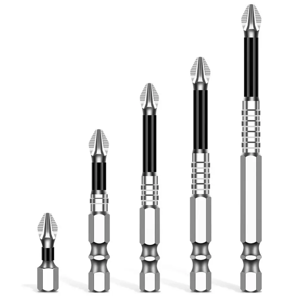 

K5 Non-slip Impact Phillips Screwdriver Bit S2 Alloy High Hardness Driver Bit Impact Resistant Strong Magnetic Cross Drill Bit