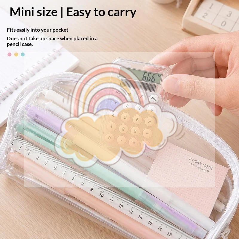 Portable Mini Cute Silent Calculator Learning Auxiliary Small Portable Calculator Back To School Supplies Students Finance