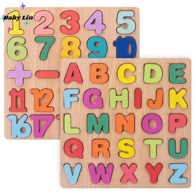 Abc Puzzel Vorm Sorter Houten Speelgoed Vroeg Leren Puzzel Alfabet Nummer Puzzel Voorschoolse Educatief Baby Speelgoed Voor Kinderen