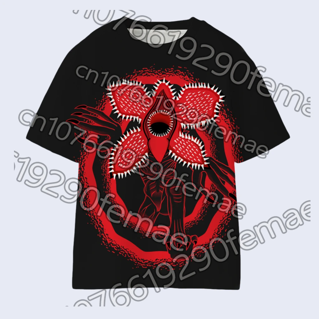 New Venus Flytrap Print Short Sleeve T-Shirt, TV Show Merch, Unisex Loose Fit Top for Daily Casual Wear, Home, Outdoor in Summer