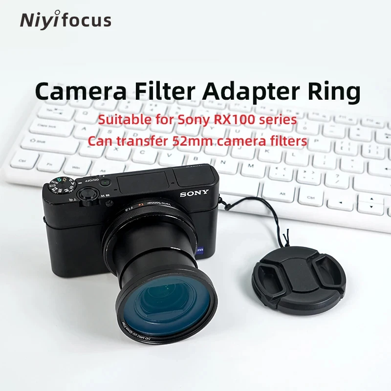 RX100 Camera Filter Adapter Ring 52mm MRCUV Suitable for Sony RX100 Series RX100II RX100III RX100IV RX100V ZV-1 RX100M Camera