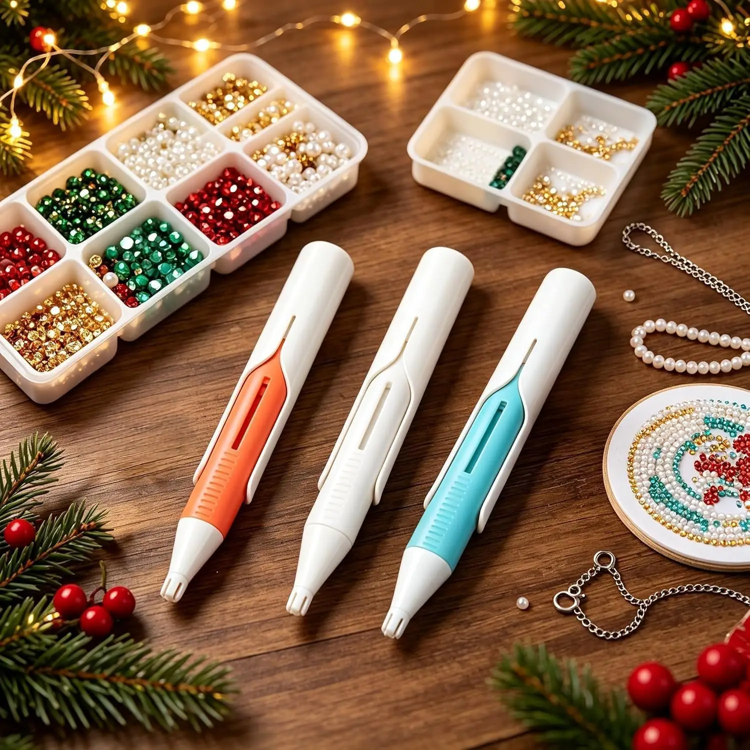 Automatic Diamond Painting Art Pen for 2.8mm Round Drills Wax-Free Long-Lasting Bead Blitz Diamond Painting Tool