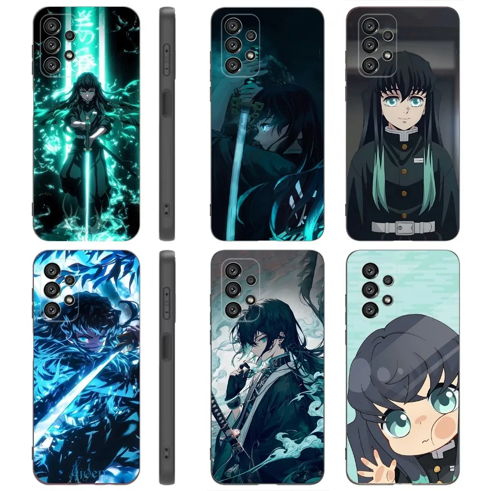 Anime M-Muichiro Tokito  Phone Case For Samsung Galaxy A91,A80,A73,A72 ,A71,A53A52,A32 ,A31A22,A21s,A20,Black Cover