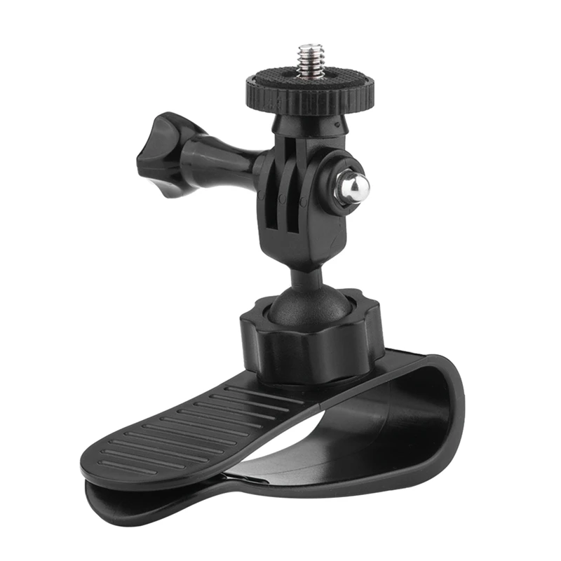 1 PCS Action Camera Car Sun Visor Mount Action Camera Accessories Black Plastic For ACTION 4 Insta360 X3 With 1/4 Inch Adapter