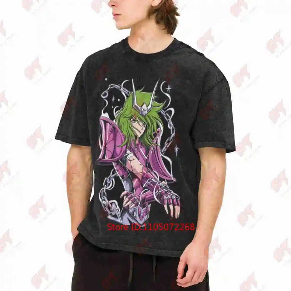 Saint Seiya Knights Of Zodiac Ikku Vintage Washed Tee Pure Cotton T-Shirt