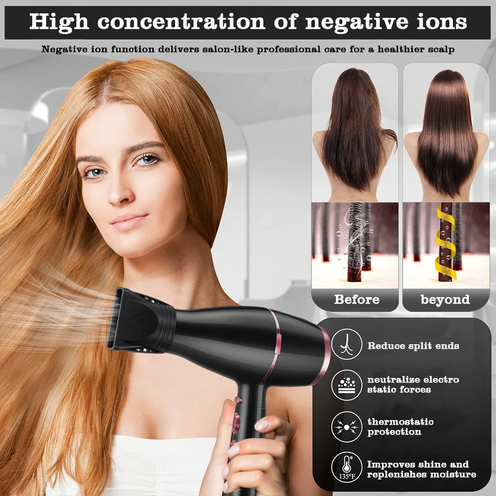 Hair Dryer Sonifer SF-9544 2000W AC Motor Blow Dryer with Cool Shot Energy Saving Design for Home Hair Care