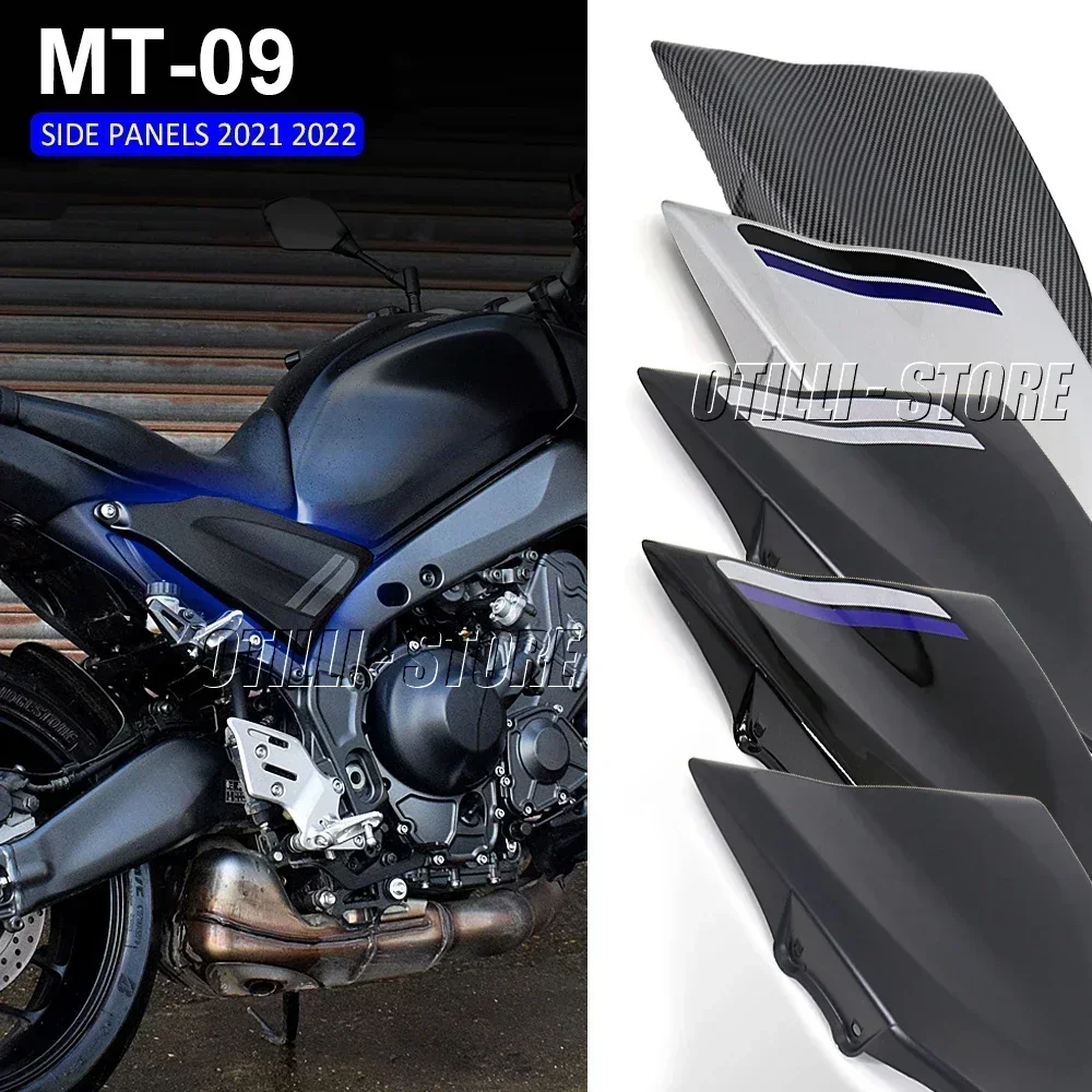 Side Fairing Cover Panel Protector, Acessórios de Motocicleta para YAMAHA MT-09, MT 09, 2021, 2022, Novo