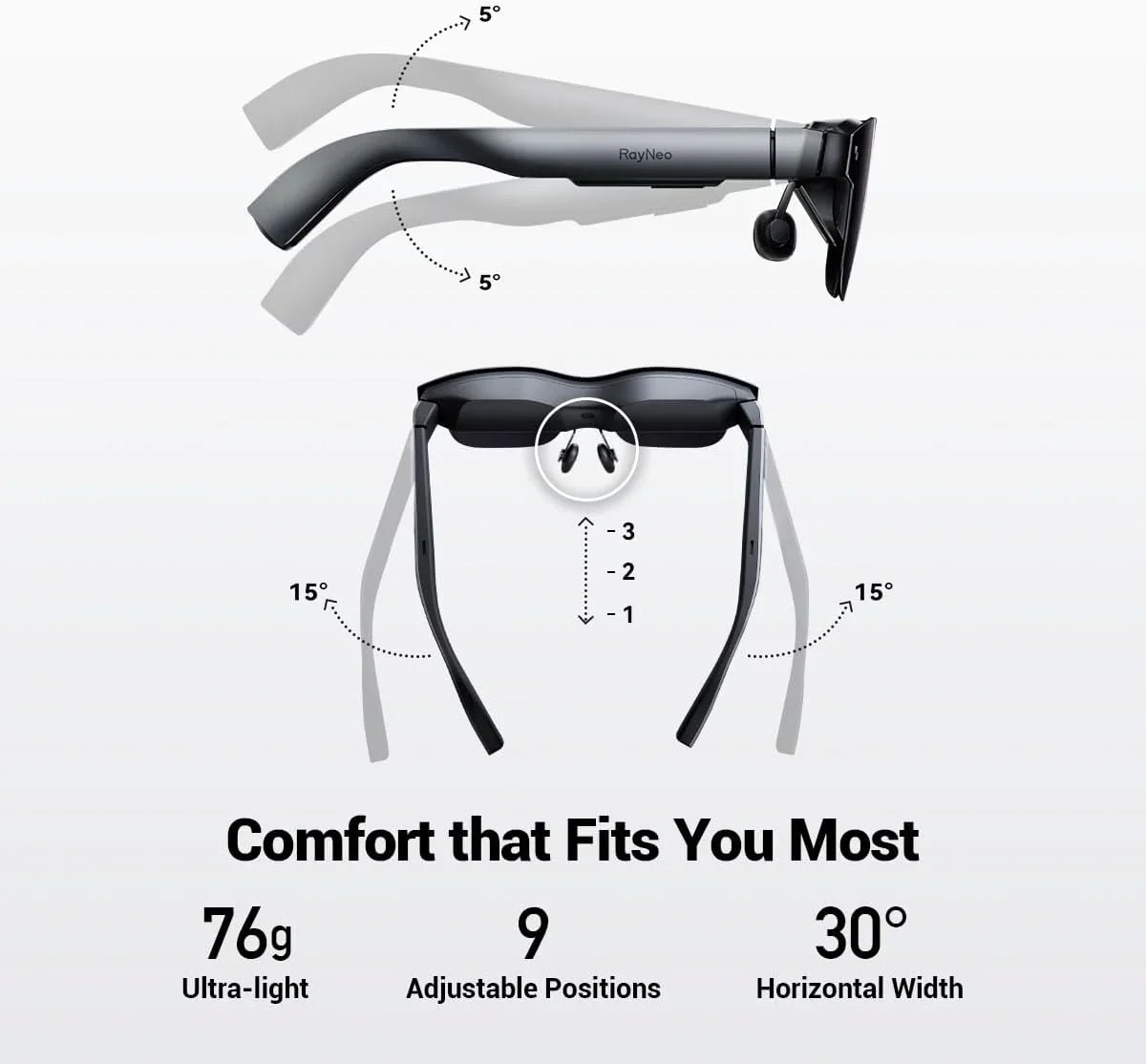 RayNeo Air 2 AR Glasses - Smart Glasses with 201