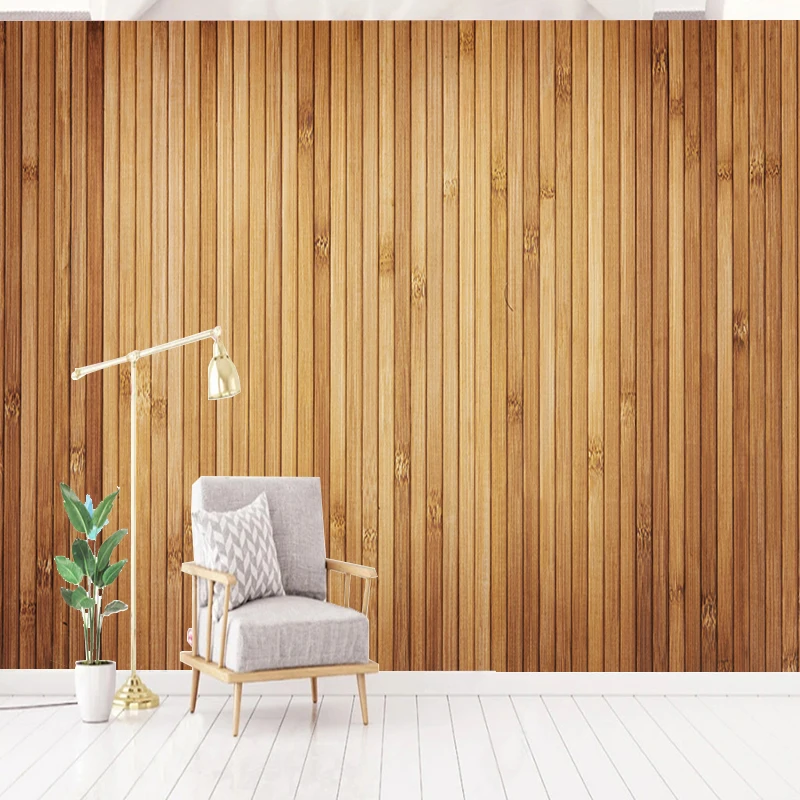 Custom 3D Wallpaper European Retro Wood Grain Coffee Shop Restaurant Background Wall Mural Papel De Parede Sala Wallpaper 3 D