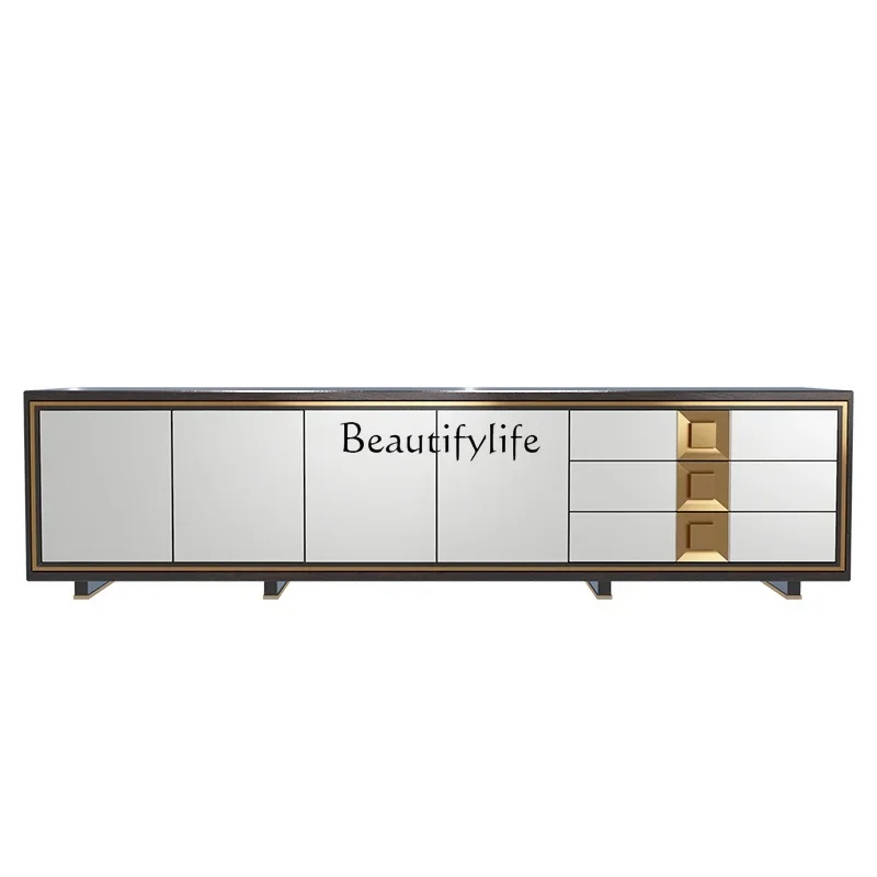 

FG44New Chinese TV Cabinet Modern Minimalist Storage Light Luxury Solid Wood Living Room Floor Cabinet