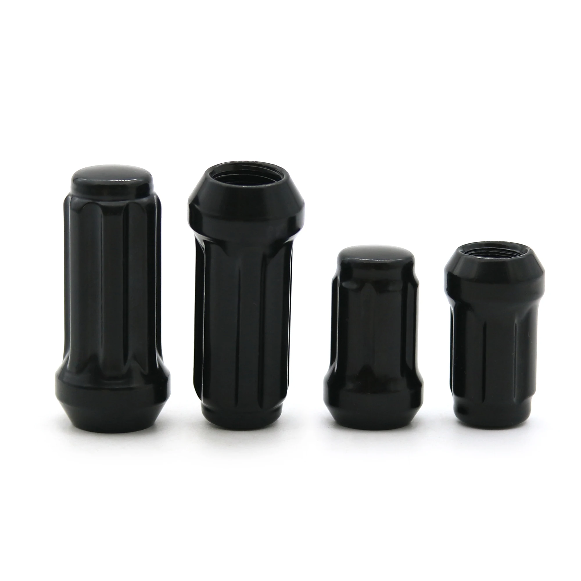 10pcs M12x1.25 M14x1.5 Black Spline Acorn Seat Alloy Steel Lug Nut for Nissan Armada Titan Pickup Chevy Silverado Ford F150 Ram