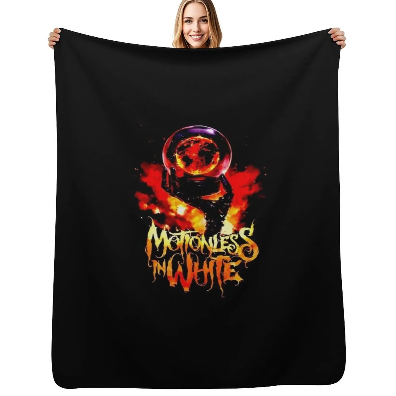 Motionless In White Evil Music Band Gift Men Throw Blanket Hairys blankets ands Camping Furrys Blankets For Bed Blankets