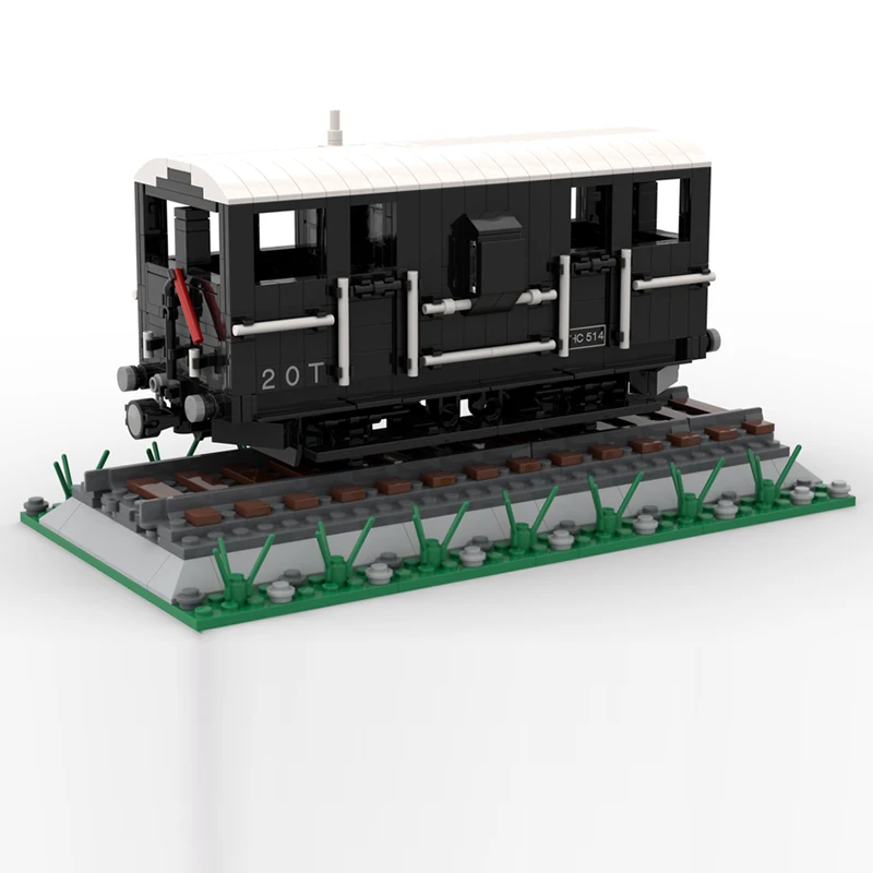 Stadsautomodel MOC Bouwstenen Britse spoorweg Vrachttrein Modulaire technologie Kinderen Vakantiegeschenken Monteer speelgoedpak