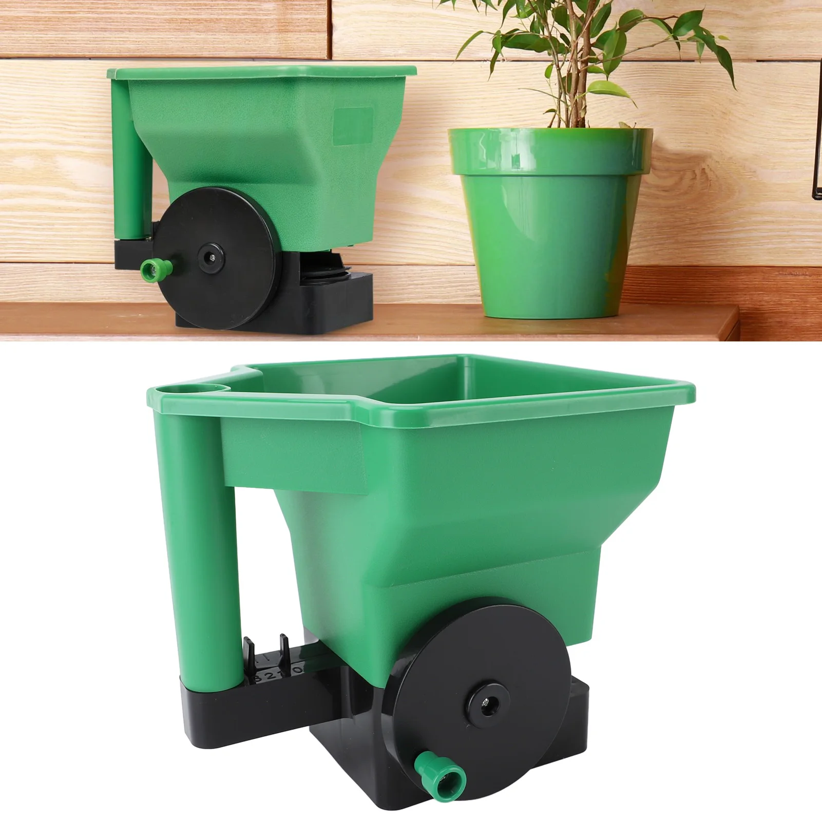 Hand Spreader 3L Manual Small Labor Saving Handheld Lawn Garden Spreader for Fertilizer Salt Green Small Manual Spreader