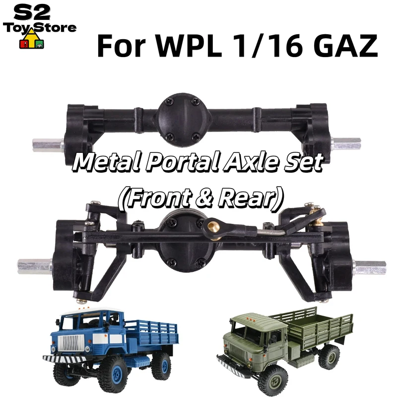 WPL MN Portal Axle Set Front Rear Axle Upgrade Parts For 1/16 WPL Semi Truck Pickup Gaz MN Land Rover D90 RC Crawler Off Road