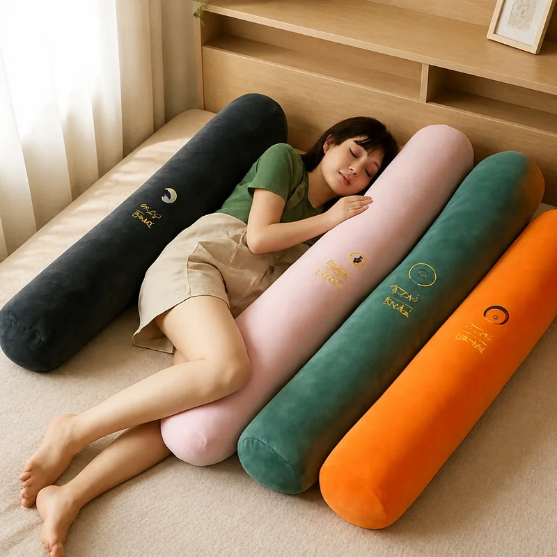 Ergonomic Long Pregnancy Body Pillow for Side Sleeping and Bedtime Reading, Versatile Comfort Support Cushion