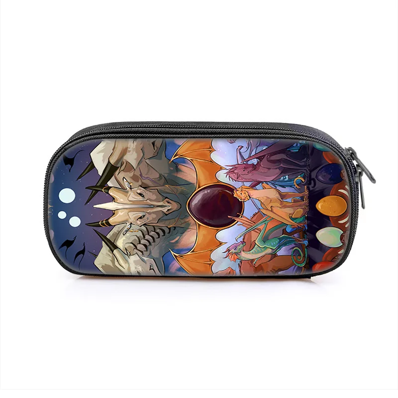 Wings of Fire Pen Case Portable, Small, Large Capacity Cartoon Printed Primary School Boys and Girls Versatile Trendy Style