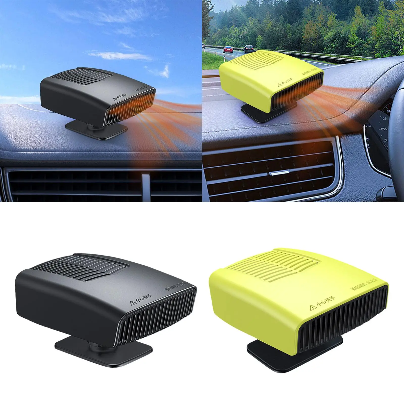 12 Volts Automobile Car Heater Fan Windshield Defroster 5.4x3.7x2inch for Vehicle Camping Traveling